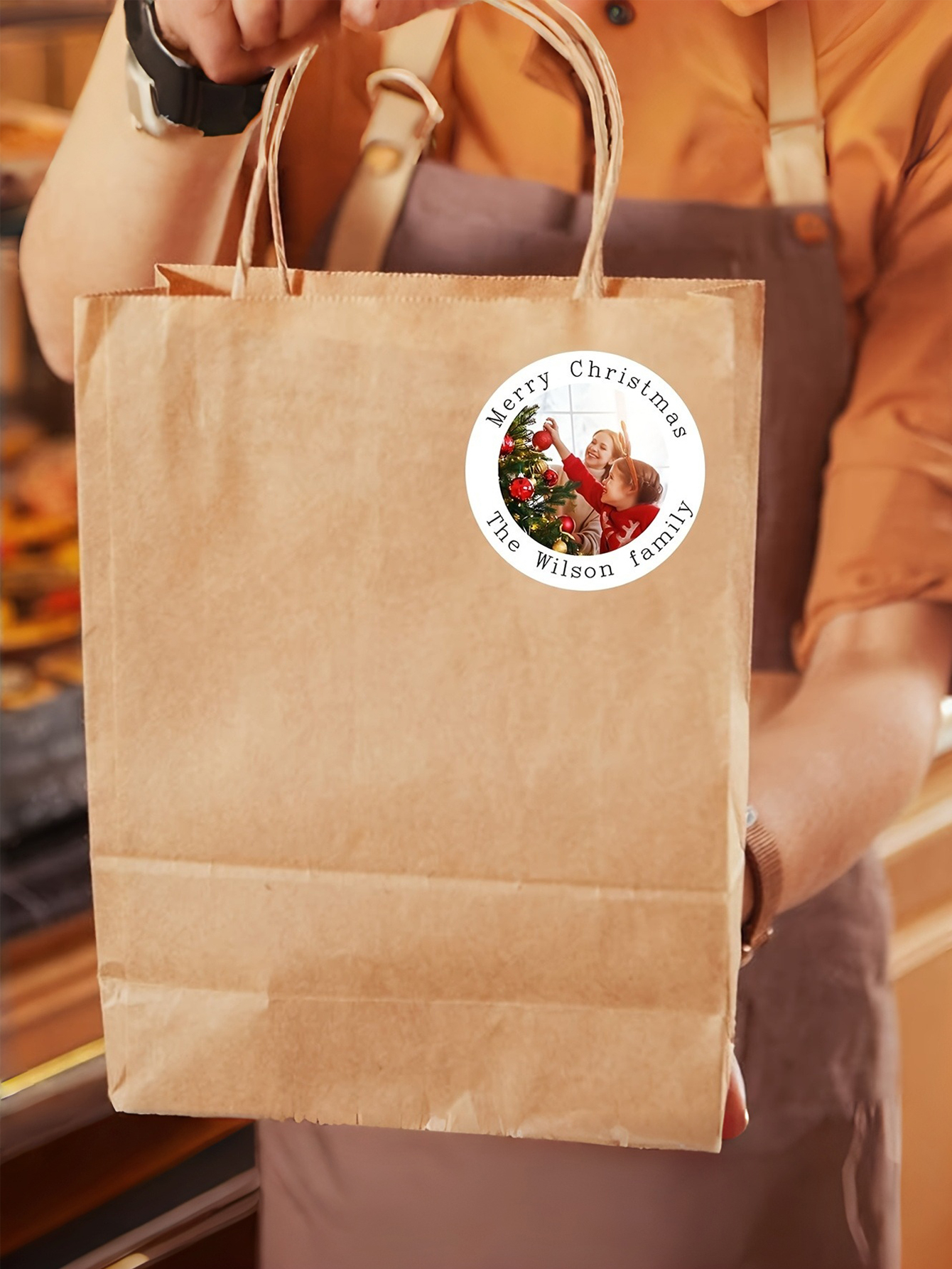 Custom Family Christmas Stickers